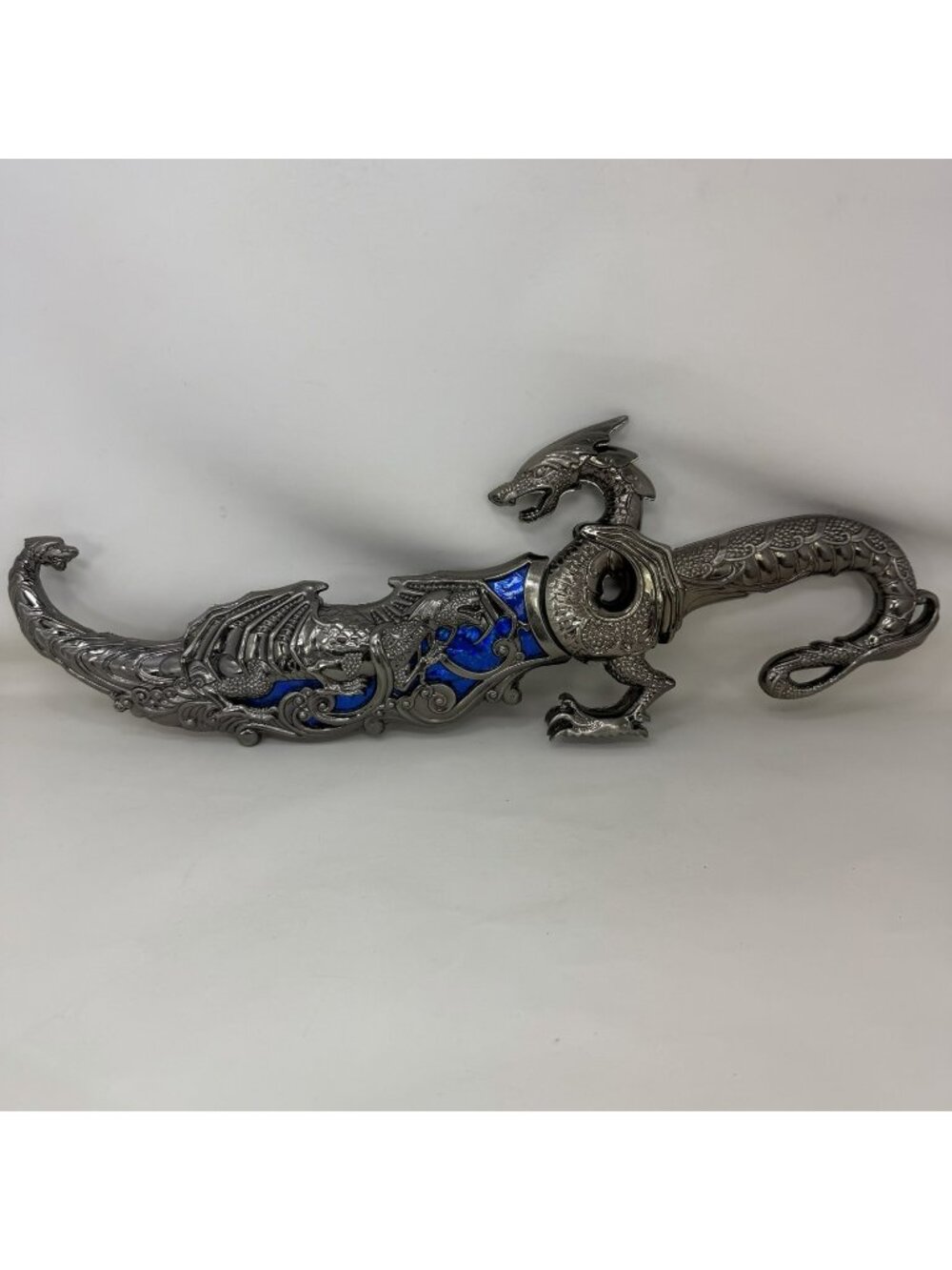 Blue Table Fantasy Dragon Display Knife Dagger 15"
